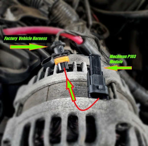 P103 Gm 2 Pin Module for use with factory 05> GM vehicles WITH Mechman alternator