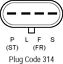 P101-L Voltage boost harness for GM 4 pin regulators for a 1 volt increase for Lithium batteries