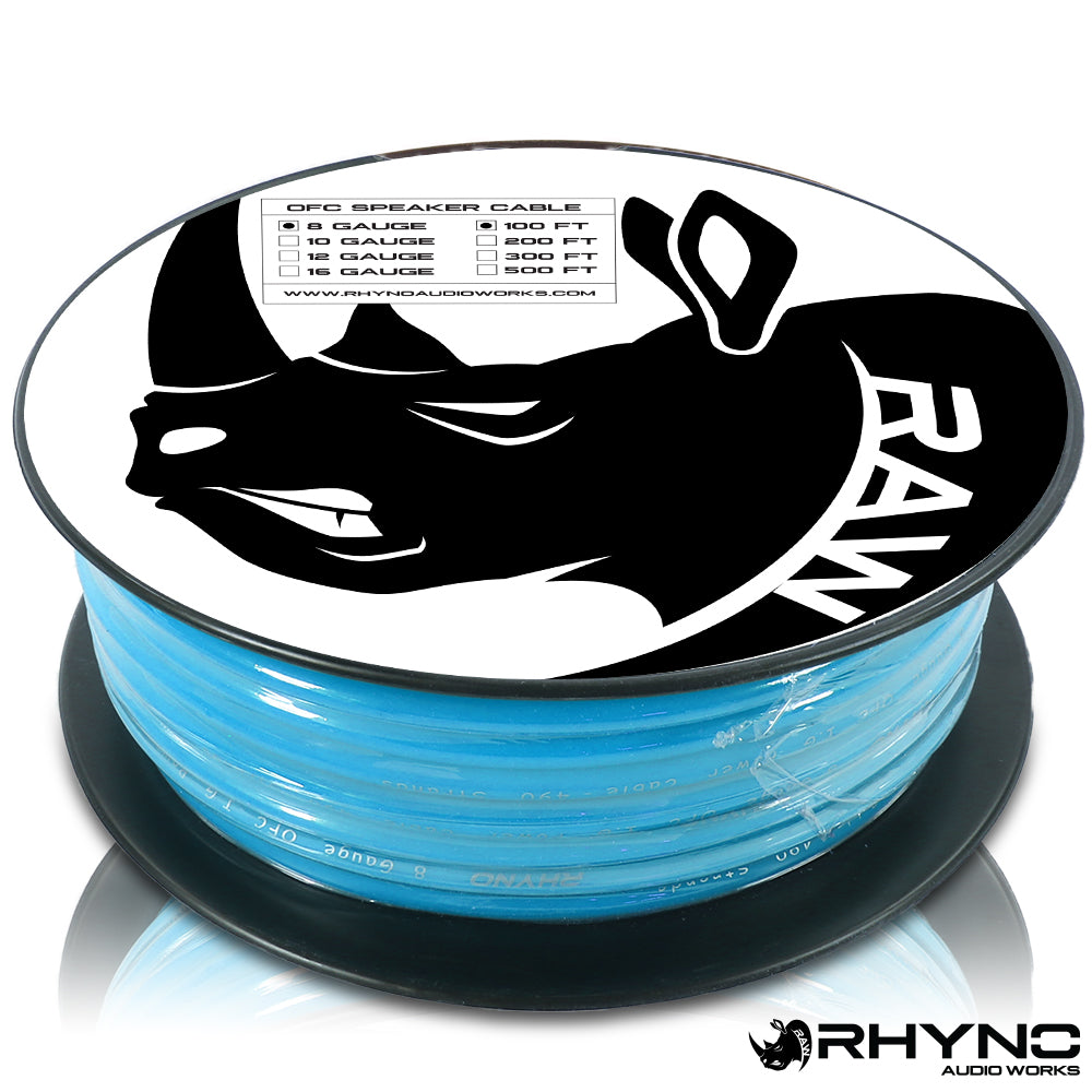 RHYNO 8 AWG OFC Power Cable - 100ft Spool