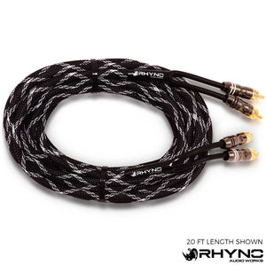 Rhyno 8000 Series Braided RCA Cables (Black)