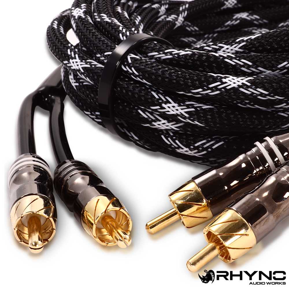 Rhyno 8000 Series Braided RCA Cables (Black) – Sound Solutions Audio ...