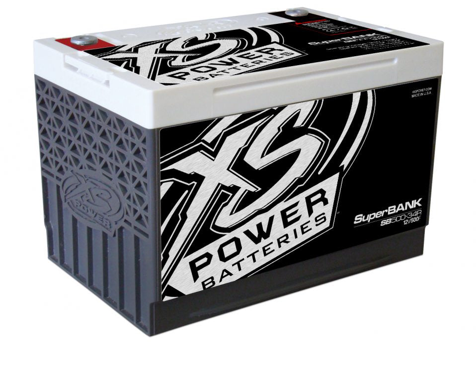 XS Power 12V Super Capacitor Bank, Group 34R, Max Power 4,000W, 500 Farad