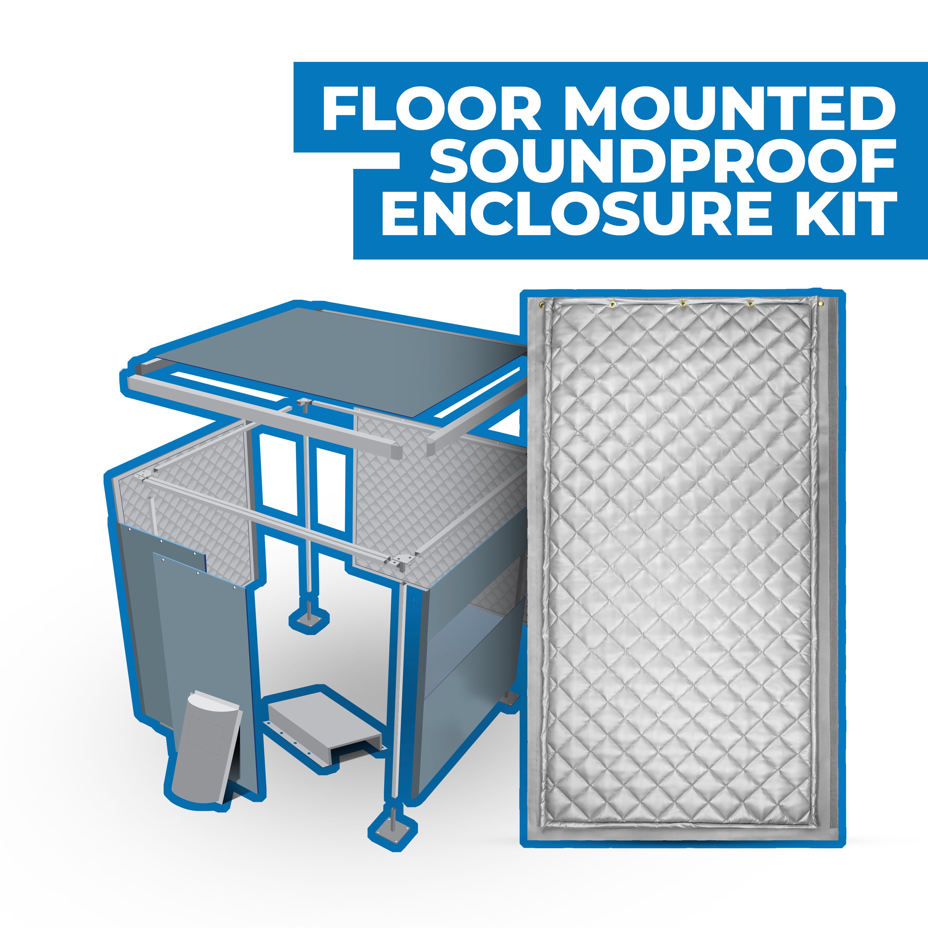 Quiet Quilt™ Floor Mounted Soundproof Enclosure