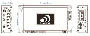 T2 - 800w RMS Mono Block Marine IP65 Amplifier by Massive Audio®