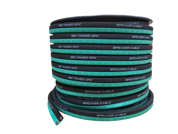 Full Tilt 12 Gauge Teal/Black 100' Tinned OFC Oxygen Free Copper Wire