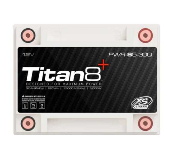 XS POWER PWR-S5 GROUP 30L 30Q TITAN8 12V LITHIUM 2000A 120 ENERGY WH BATTERY FOR 5000 WATTS