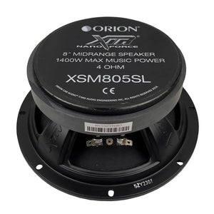 Orion XSM805SL - 8 inch 4 Ohm Slim Ultra Efficient Midrange Speaker