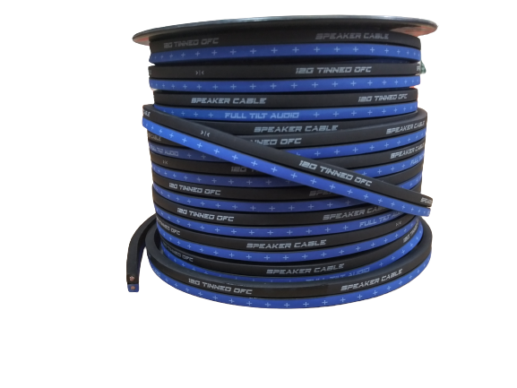 Full Tilt 12 Gauge Blue/Black 100' Tinned OFC Oxygen Free Copper Wire