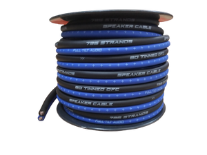 Full Tilt 8 Gauge Blue/Black 50' Tinned OFC Oxygen Free Copper Power/Ground Cable/Wire