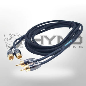 Rhyno 9000 Series Premium Braided RCA Cables (Matte Black)