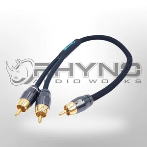 Rhyno 9000 Series Premium Braided RCA Cables (Matte Black)