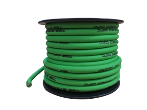 Full Tilt 8 Gauge Lime Green 50' Tinned OFC Oxygen Free Copper Power/Ground Cable/Wire