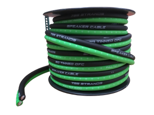 Full Tilt 8 Gauge Lime/Black 50' Tinned OFC Oxygen Free Copper Power/Ground Cable/Wire