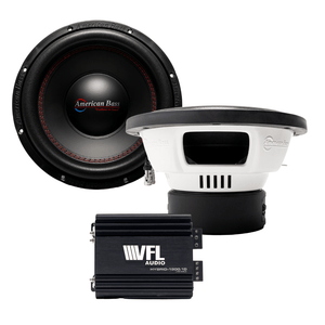 American Bass Power Pack: 2 DX 10 Subwoofers + VFL Hybrid 1900.1 Amplifier
