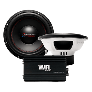 American Bass Power Pack: 2 DX 12 Subwoofers + VFL Hybrid 2800.1 Amplifier