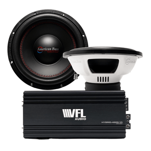 American Bass Power Pack: 2 DX 15 Subwoofers + VFL Hybrid 4800.1 Amplifier