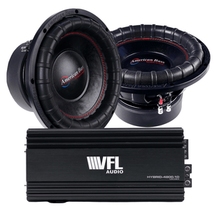 American Bass Power Pack: 2 Elite 1244 Subwoofers + VFL Hybrid 4800.1 Amplifier