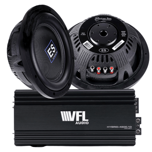 American Bass Power Pack: 2 ES 1244 Subwoofers + VFL Hybrid 4800.1 Amplifier