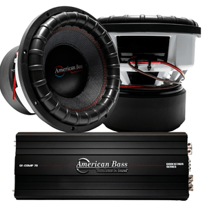 American Bass Power Pack: 2 Godfather 12 Subwoofers + Godfather Comp 7D Amplifier