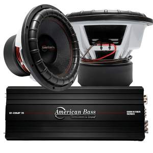 American Bass Power Pack: 2 Godfather 15 Subwoofers + Godfather Comp 7D Amplifier