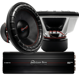 American Bass Power Pack: 2 Godfather 18 Subwoofers + Godfather Comp 11D Amplifier
