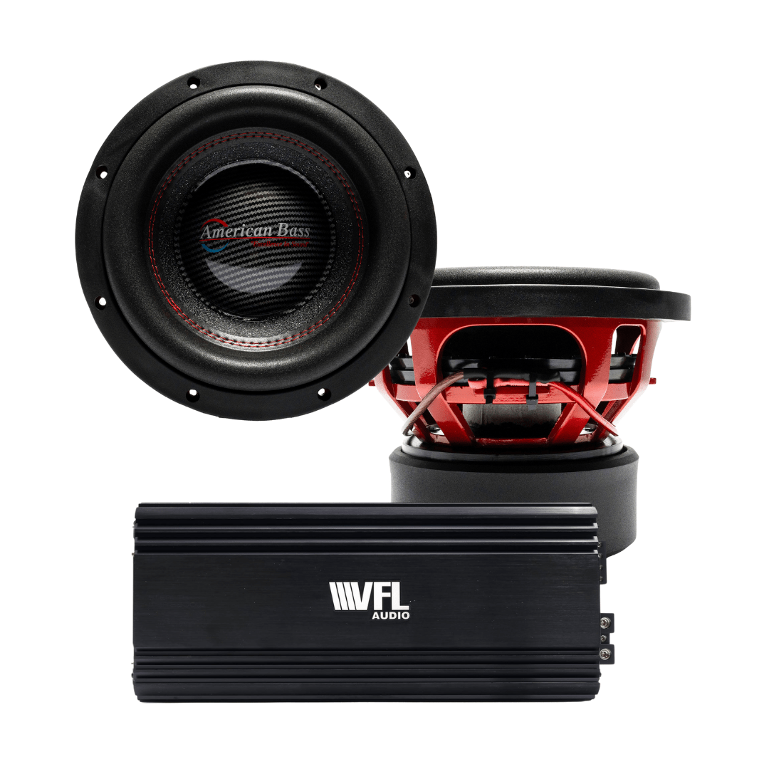 American Bass Power Pack: 2 Hawk 10 Subwoofers + VFL Stealth 5500.1D Amplifier