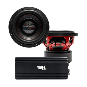 American Bass Power Pack: 2 Hawk 10 Subwoofers + VFL Stealth 5500.1D Amplifier