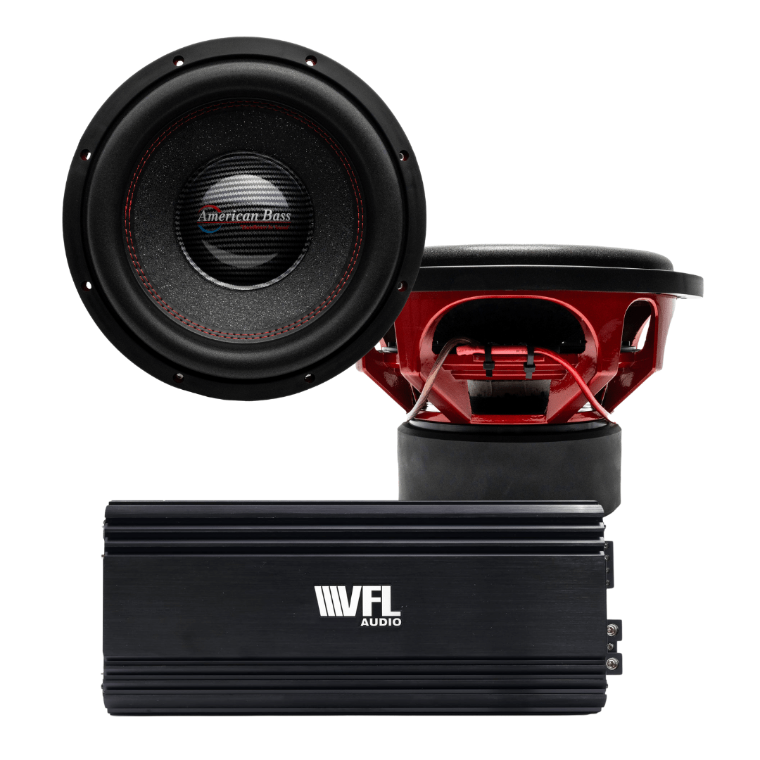 American Bass Power Pack: 2 Hawk 12 Subwoofers + VFL Stealth 5500.1D Amplifier
