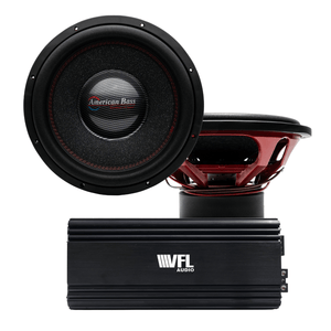 American Bass Power Pack: 2 Hawk 15 Subwoofers + VFL Stealth 5500.1D Amplifier
