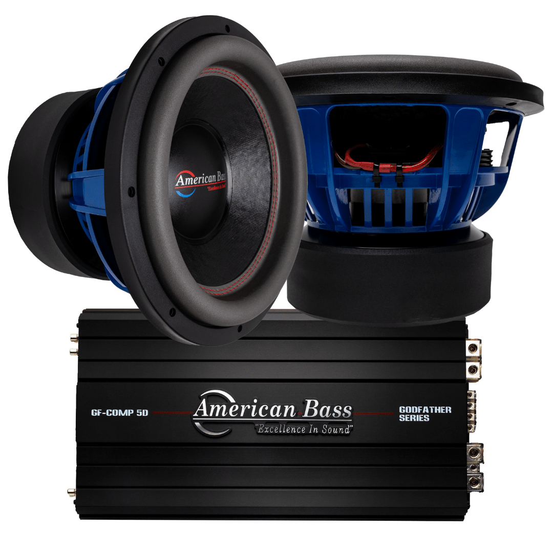 American Bass Power Pack: 2 HD 12 Subwoofers + Godfather Comp 5D Amplifier