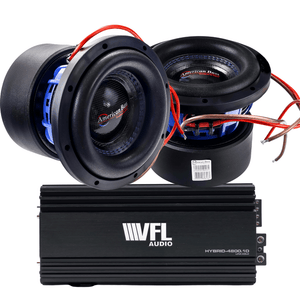 American Bass Power Pack: 2 HD 8 Subwoofers + VFL Hybrid 4800.1 Amplifier
