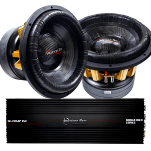 American Bass Power Pack: 2 King 12 Subwoofers + Godfather Comp 15D Amplifier