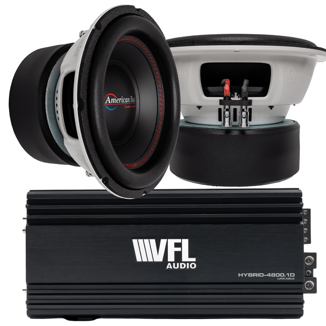 American Bass Power Pack: 2 Titan 1044 Subwoofers + VFL Hybrid 4800.1 Amplifier