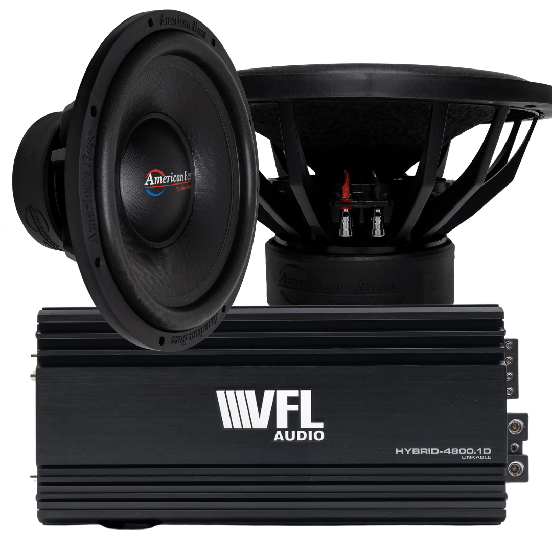 American Bass Power Pack: 2 Titan 1544 Subwoofers + VFL Hybrid 4800.1 Amplifier