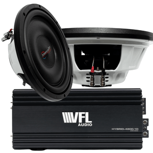 American Bass Power Pack: 2 Titanium 12 Slim Subwoofers + VFL Hybrid 4800.1 Amplifier