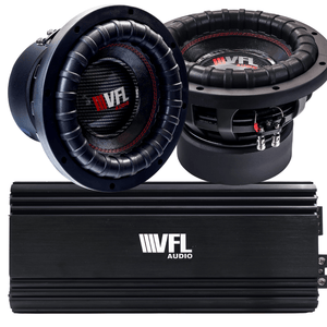 American Bass Power Pack: 2 VFL 10 D4 Subwoofers + VFL Stealth 5500.1D Amplifier