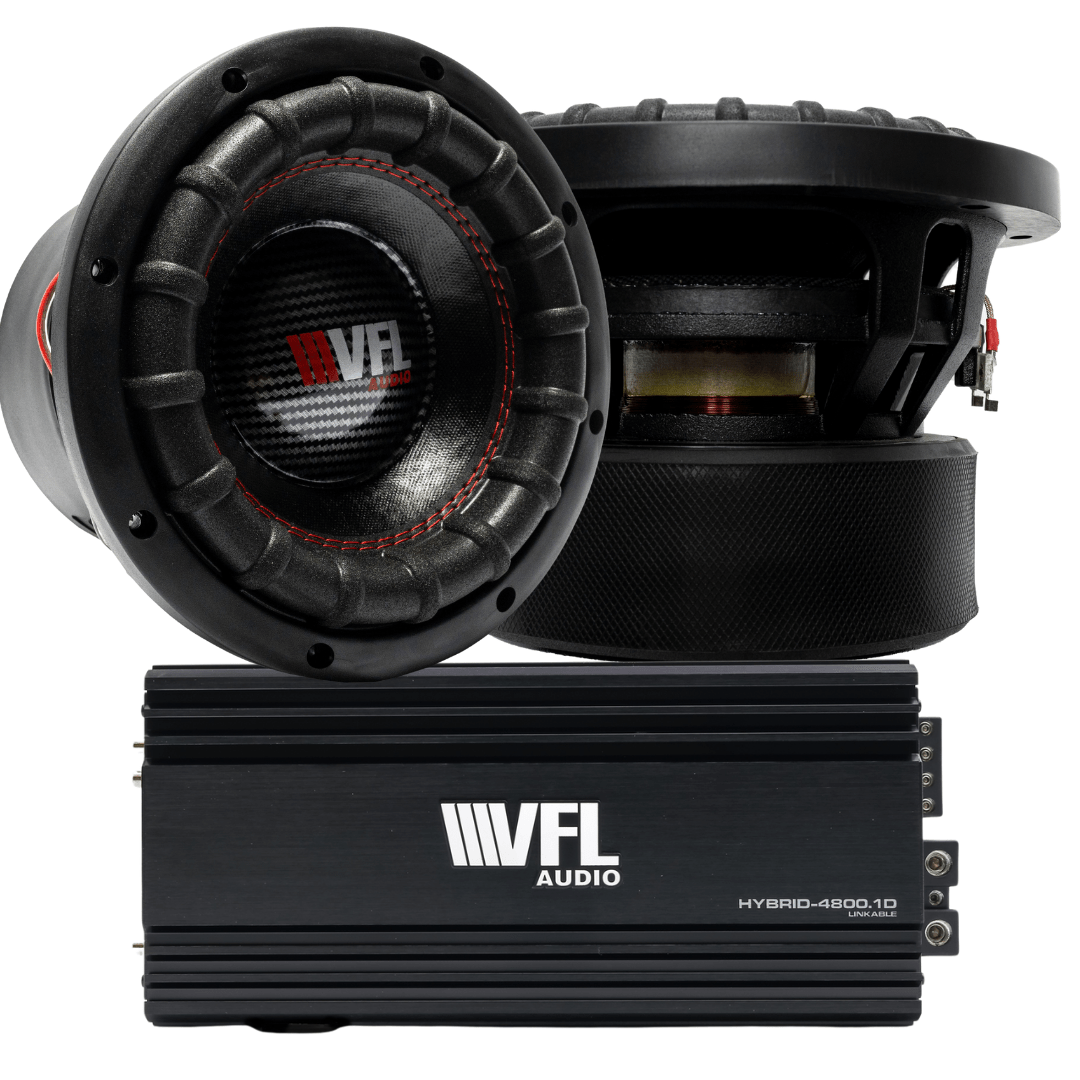 American Bass Power Pack: 2 VFL Comp 8D4 V2 Subwoofers + VFL Hybrid 4800.1 Amplifier
