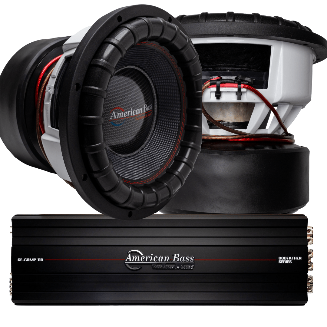 American Bass Power Pack: 2 VFL Comp Signature 12 Subwoofers + Godfather Comp 11D Amplifier