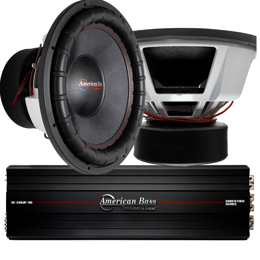 American Bass Power Pack: 2 VFL Comp Signature 18 Subwoofers + Godfather Comp 11D Amplifier