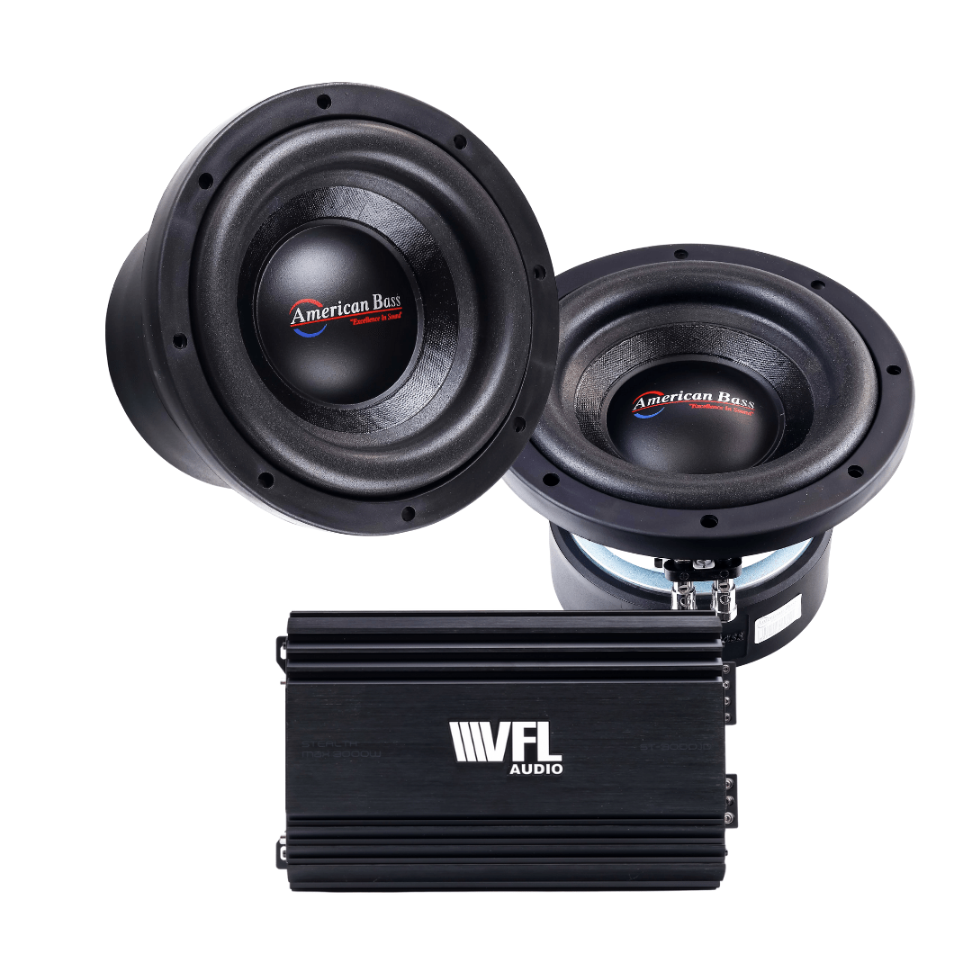 American Bass Power Pack: 2 XD 844 Subwoofers + VFL Stealth 3000.1D Amplifier