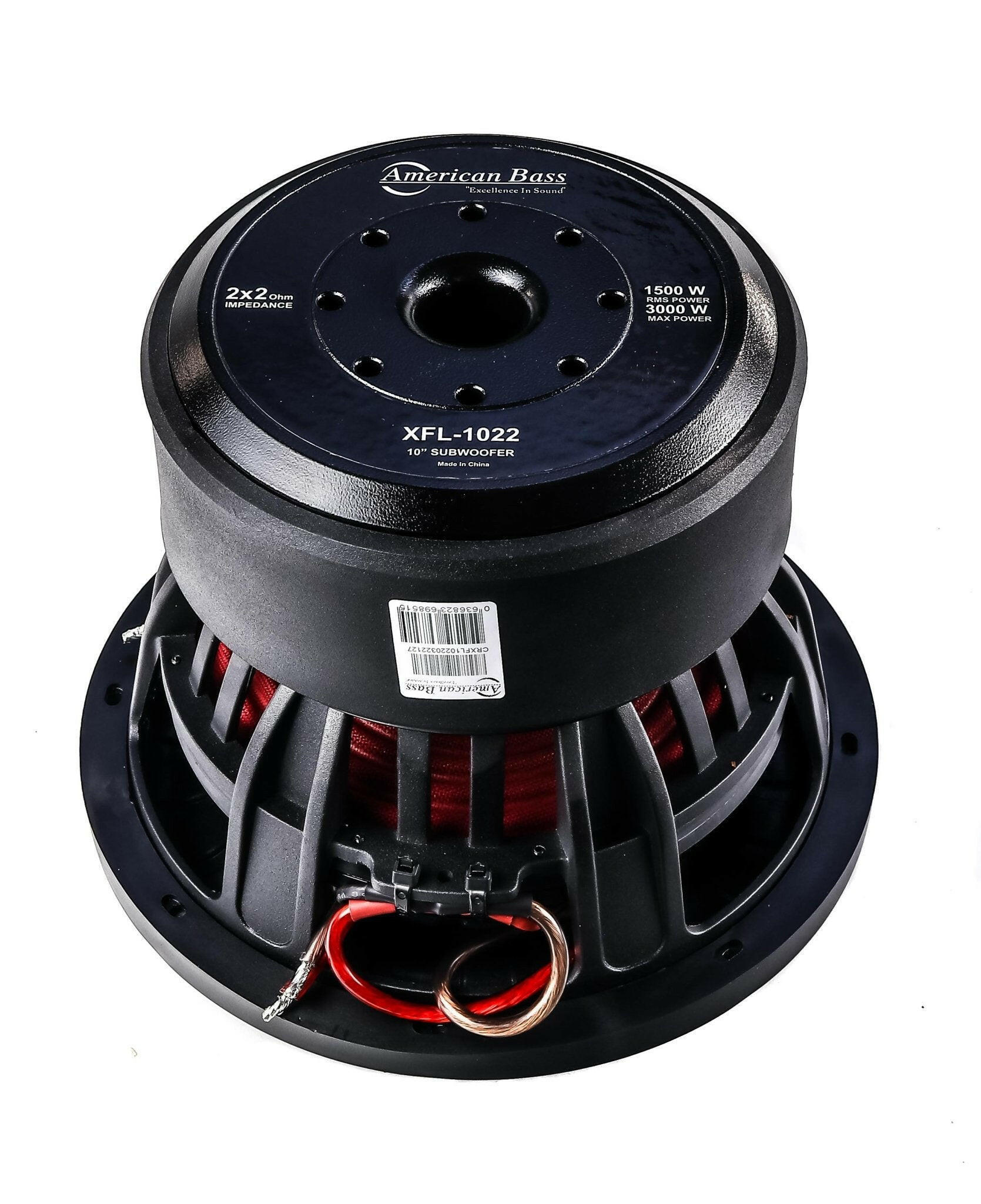 American Bass Power Pack: 2 XFL 10” Subwoofers + VFL Stealth 5500.1D Amplifier Bundle