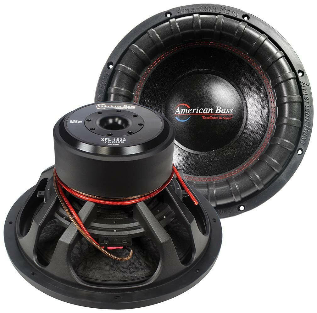 American Bass Power Pack: 2 XFL 15” Subwoofers + VFL Stealth 5500.1D Amplifier Bundle