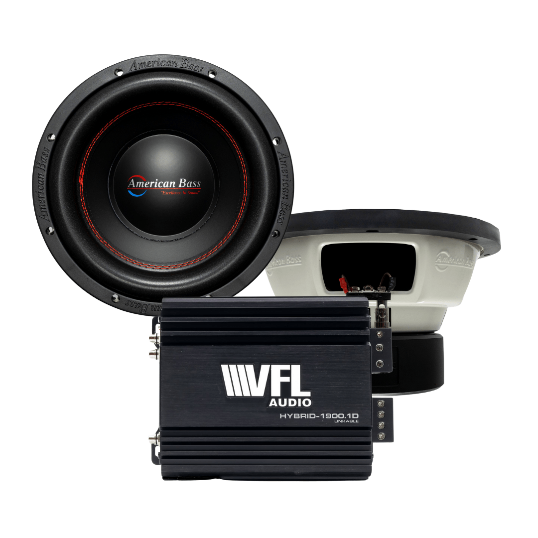 American Bass Power Pack: 2 XO 1044 Subwoofers + VFL Hybrid 1900.1 Amplifier