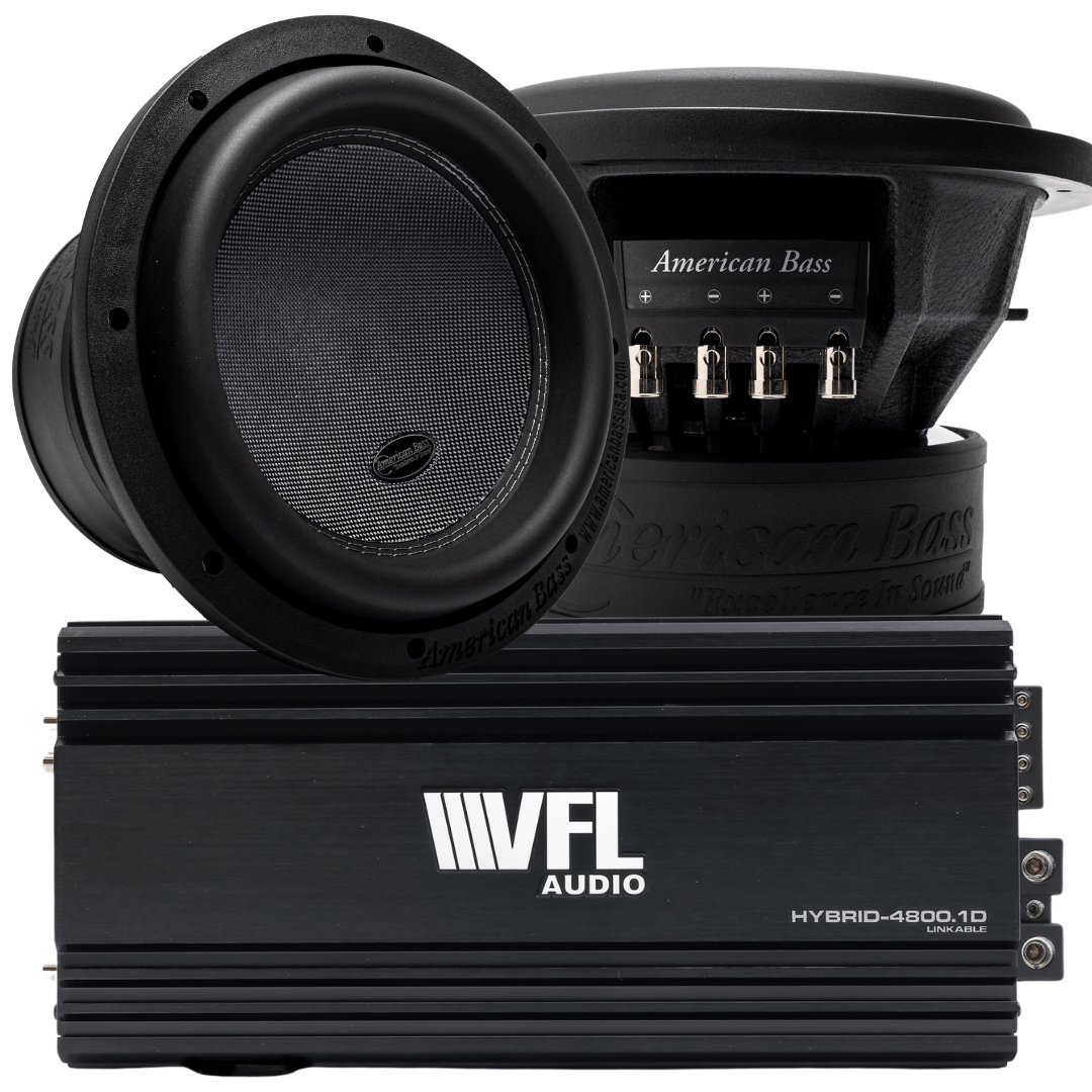 American Bass Power Pack: 2 XR 10 Subwoofers + VFL Hybrid 4800.1 Amplifier