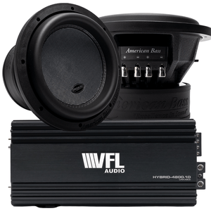 American Bass Power Pack: 2 XR 10 Subwoofers + VFL Hybrid 4800.1 Amplifier