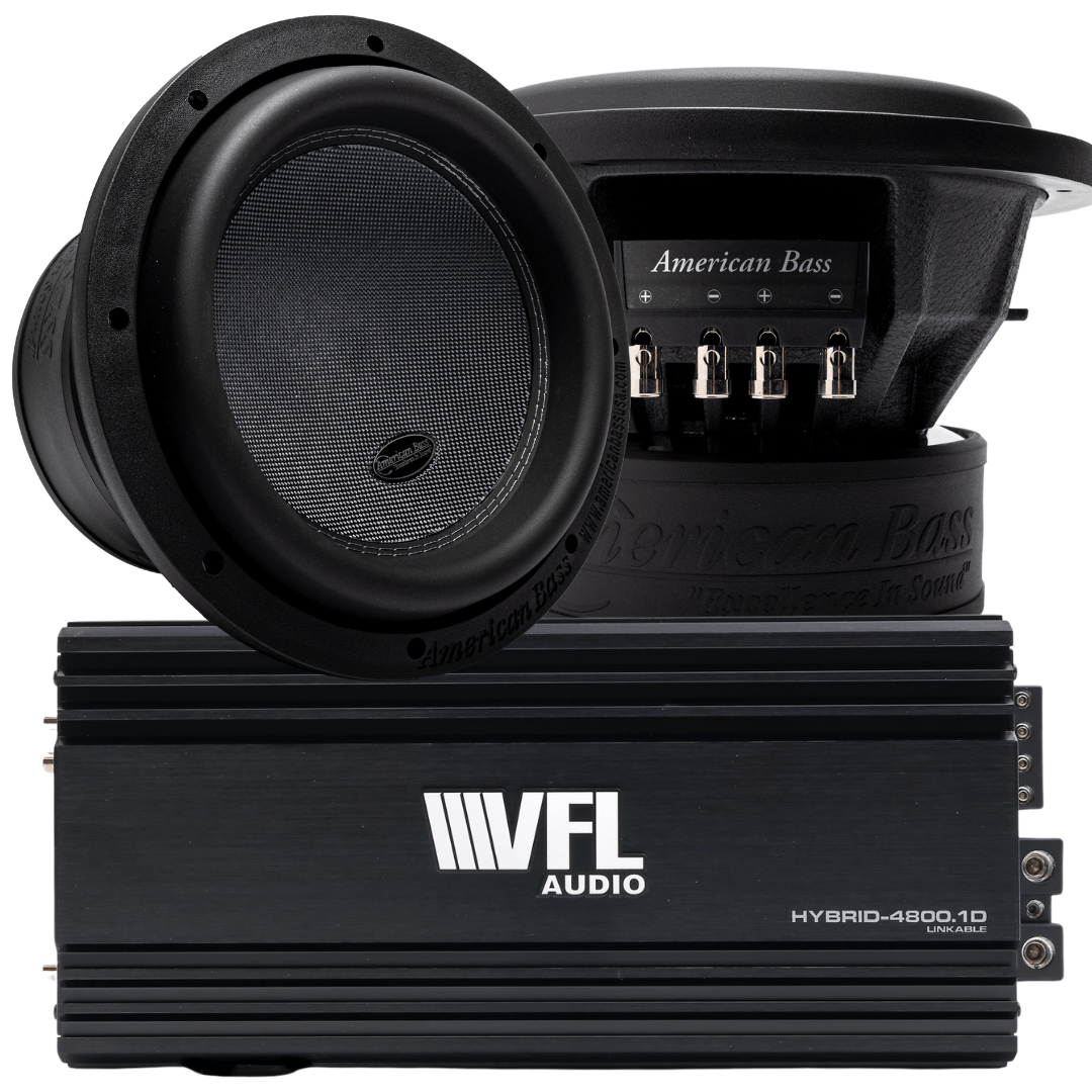 American Bass Power Pack: 2 XR 12 Subwoofers + VFL Hybrid 4800.1 Amplifier