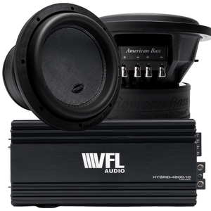 American Bass Power Pack: 2 XR 12 Subwoofers + VFL Hybrid 4800.1 Amplifier