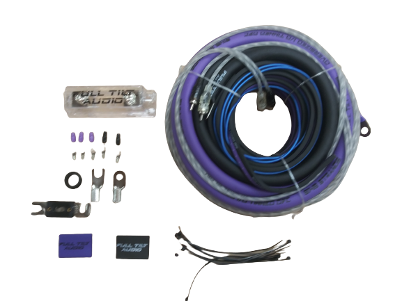 Full Tilt 1/0 Gauge Purple/Black Amp Kit -  OFC Oxygen Free Copper Wire