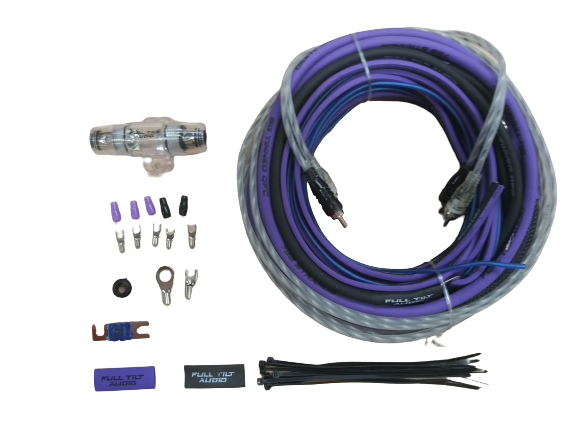 Full Tilt 8 Gauge Purple/Black Amp Kit -  OFC Oxygen Free Copper Wire