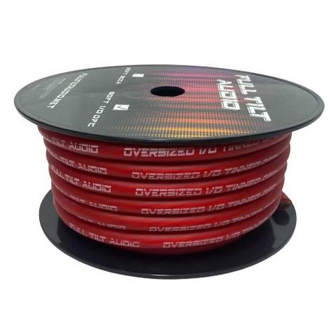 Full Tilt 1/0 Red 50' Tinned OFC Oxygen Free Copper Power/Ground Cable/Wire